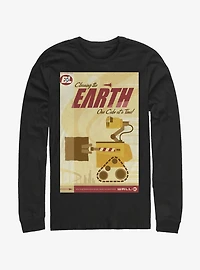 Disney Pixar Wall-E Cleaning The Earth Poster Long-Sleeve T-Shirt