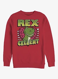 Disney Pixar Toy Story Rexcellent Heart Crew Sweatshirt