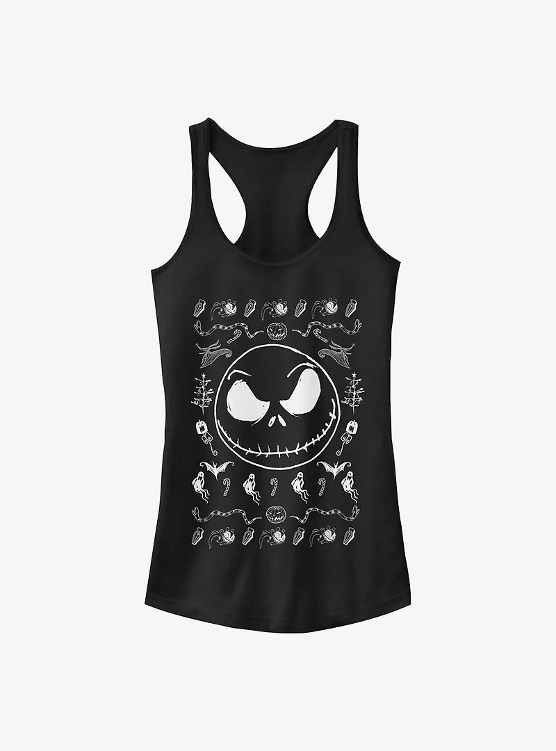 The Nightmare Before Christmas Jack Spooky Sweater Girls Tank Top