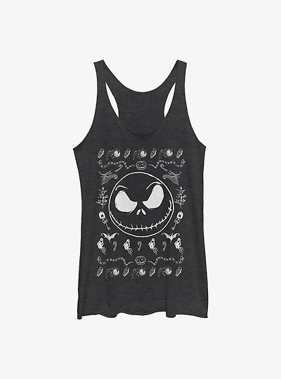 The Nightmare Before Christmas Jack Spooky Sweater Girls Tank Top