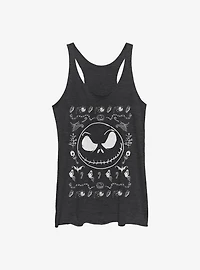 The Nightmare Before Christmas Jack Spooky Sweater Girls Tank Top