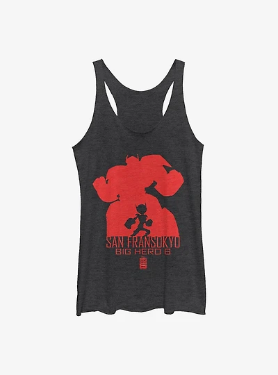 Disney Big Hero 6 Silhouette Baymax Womens Tank Top