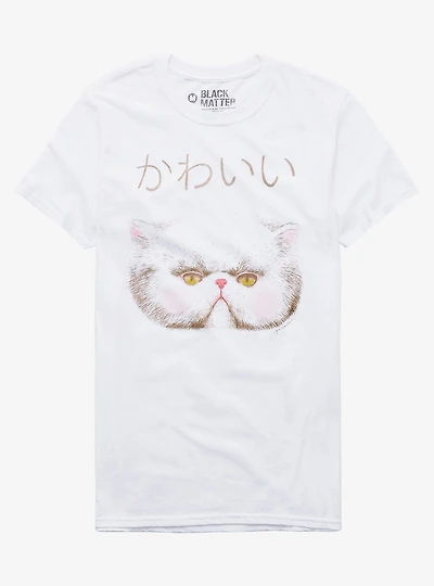 Kawaii Blush Persian Cat T-Shirt By Augustina Paci