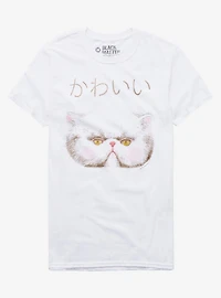 Kawaii Blush Persian Cat T-Shirt By Augustina Paci