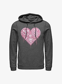 Marvel Avengers Heart Emblems Hoodie