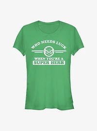 Marvel Spider-Man Spidey Clover Collegiate Girls T-Shirt