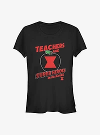 Marvel Black Widow Teachers Are Superheroes Girls T-Shirt