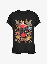 Marvel Deadpool Shells And Tacos Girls T-Shirt