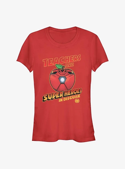 Marvel Iron Man Teachers Are Superheroes Girls T-Shirt
