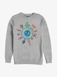 Marvel Avengers Planet Heroes Crew Sweatshirt
