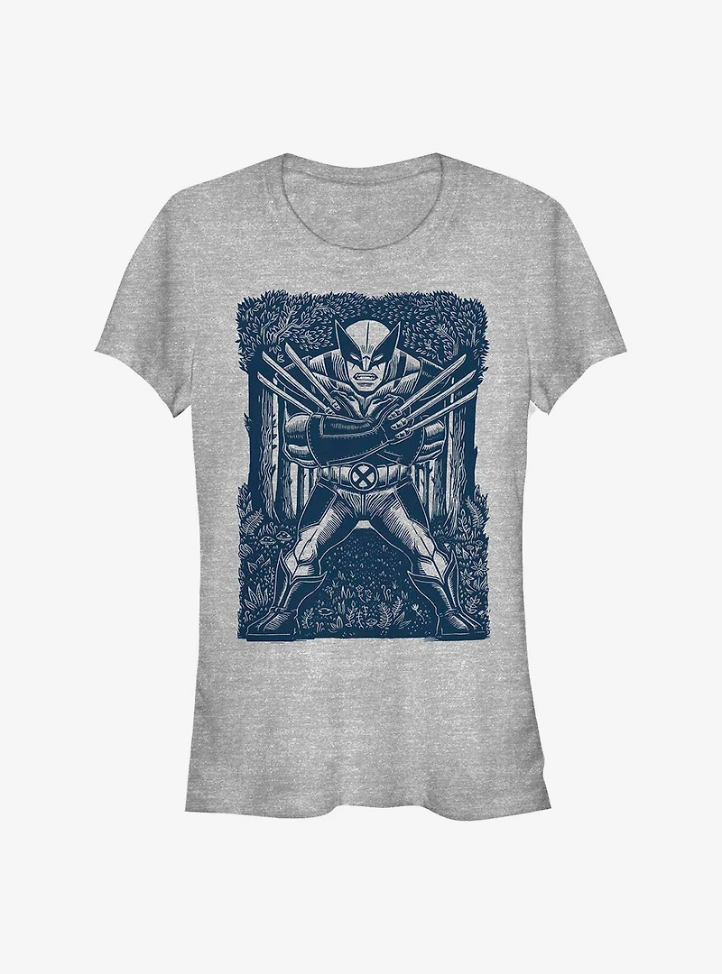 Marvel Wolverine Stencil Girls T-Shirt