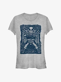 Marvel Wolverine Stencil Girls T-Shirt