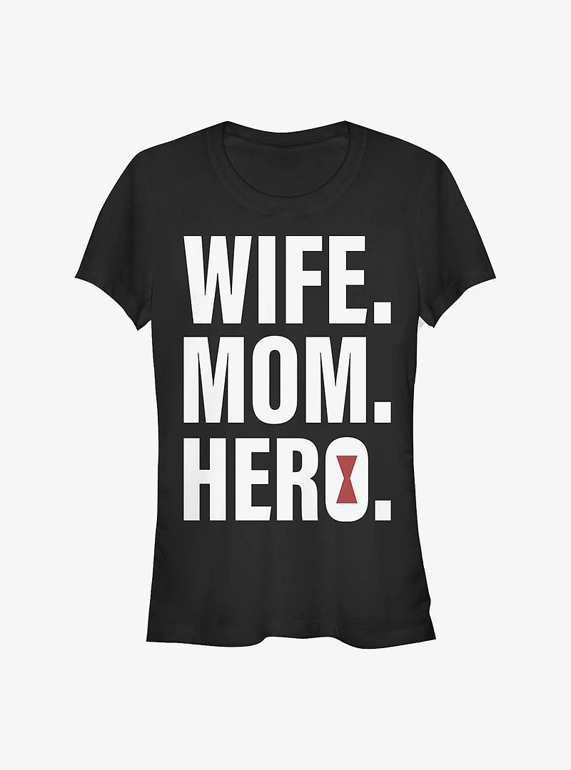 Marvel Black Widow Wife Mom Girls T-Shirt