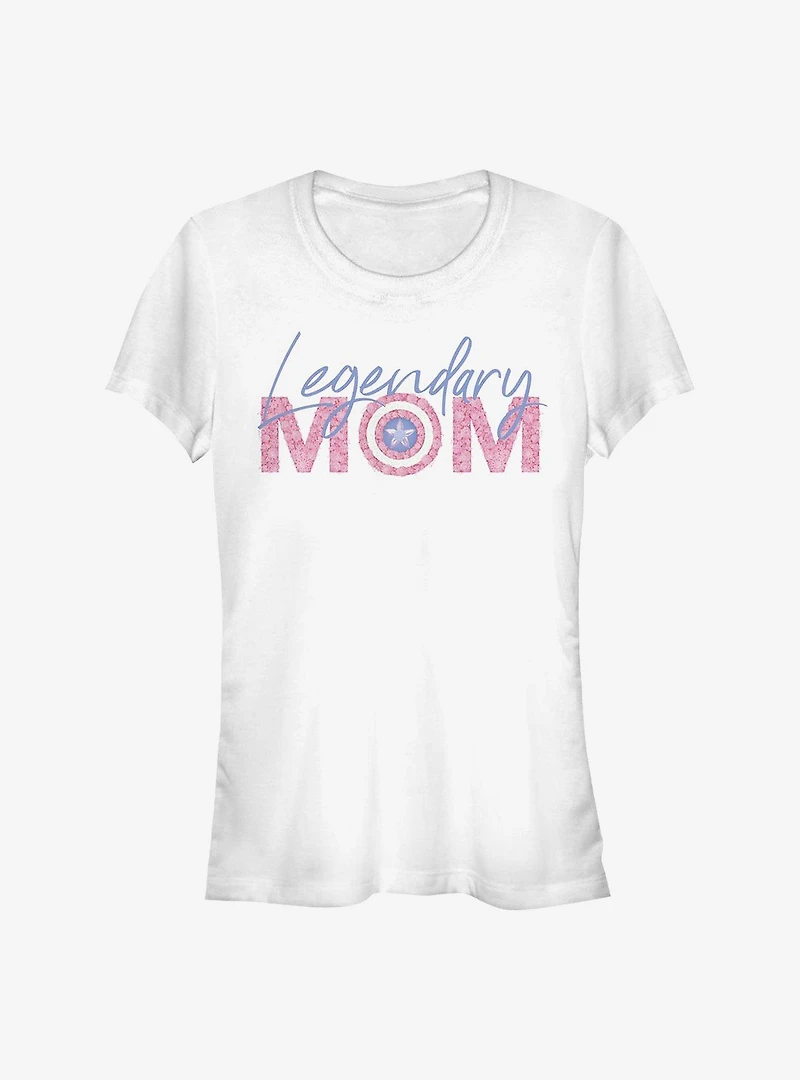 Marvel Captain America Legendary Mom Flowers Girls T-Shirt