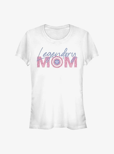 Marvel Captain America Legendary Mom Flowers Girls T-Shirt