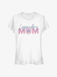 Marvel Captain America Legendary Mom Flowers Girls T-Shirt
