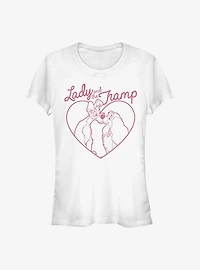 Disney Lady And The Tramp Love Pups Girls T-Shirt