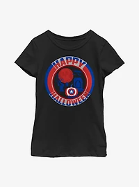 Marvel Captain America Happy Halloween Youth Girls T-Shirt