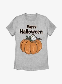 Star Wars Porg On A Pumpkin Womens T-Shirt