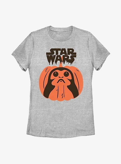 Star Wars Porg Pumpkin Womens T-Shirt