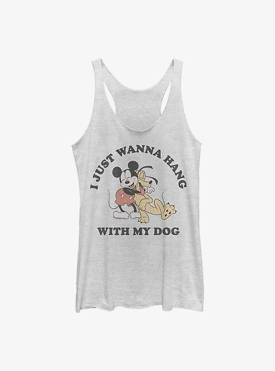 Disney Mickey Mouse & Pluto Dog Lover Girls Tank Top