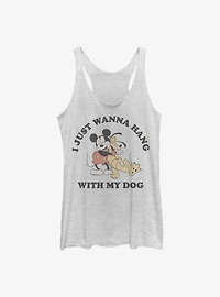 Disney Mickey Mouse & Pluto Dog Lover Girls Tank Top