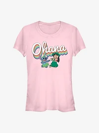 Disney Lilo & Stitch Rainbow Ohana Girls T-Shirt
