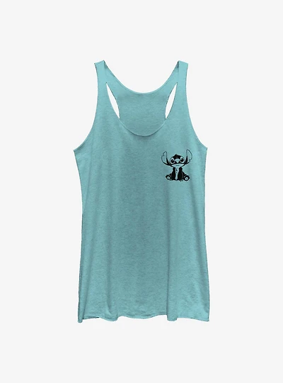Disney Lilo & Stitch Vintage Lined Stitch Girls Tank