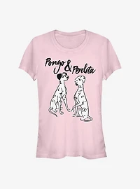 Disney 101 Dalmatians Pongo And Perdita Girls T-Shirt