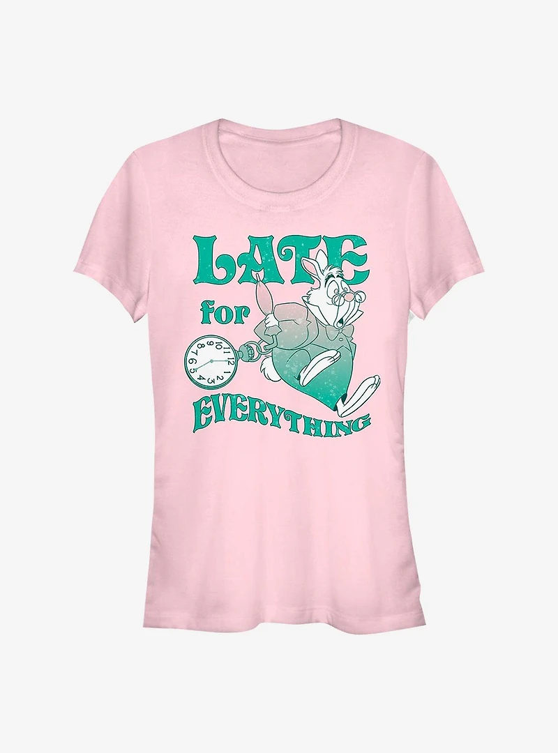 Disney Alice Wonderland Late White Rabbit Girls T-Shirt