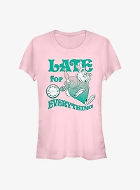 Disney Alice Wonderland Late White Rabbit Girls T-Shirt