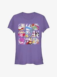 Disney Alice Wonderland Wonder Art Blocks Girls T-Shirt