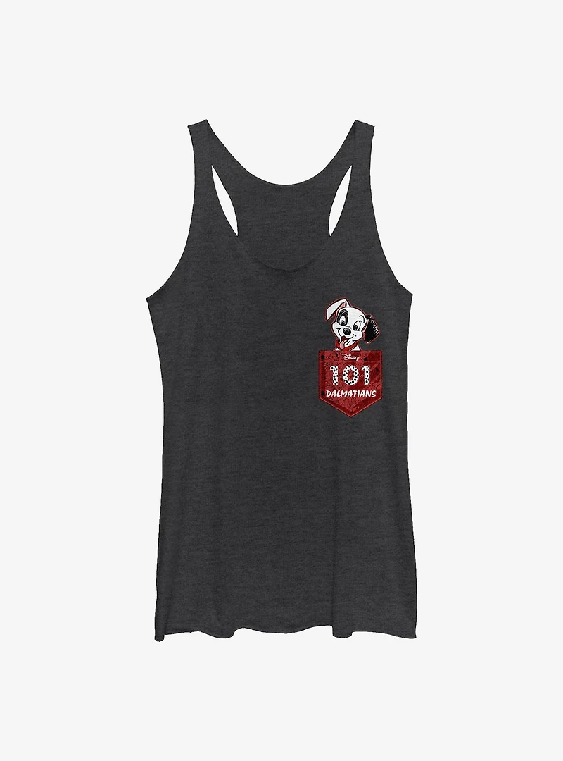 Disney 101 Dalmatians Faux Pocket Puppy Girls Tank