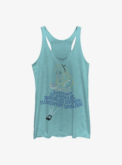 Disney Alice Wonderland Impossible Things Girls Tank