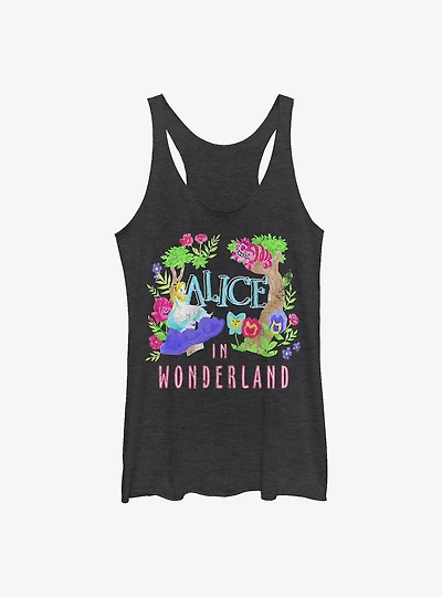 Disney Alice Wonderland Neon Girls Tank