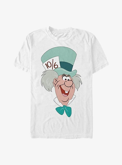 Disney Alice Wonderland Mad Hatter Big Face T-Shirt