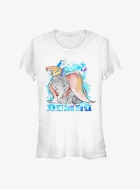 Disney Dumbo Watercolor Dumbo Girls T-Shirt