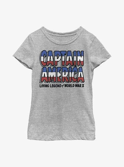 Marvel Captain America Living Legend Youth Girls T-Shirt