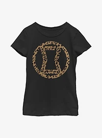 Marvel Black Widow Icon Leopard Fill Youth Girls T-Shirt