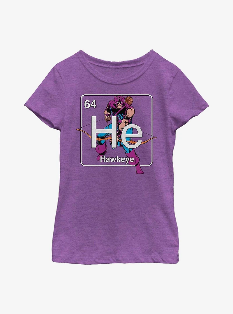 Marvel Hawkeye Periodic Youth Girls T-Shirt