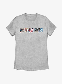 Marvel Spider-Man Comic Thwip Womens T-Shirt