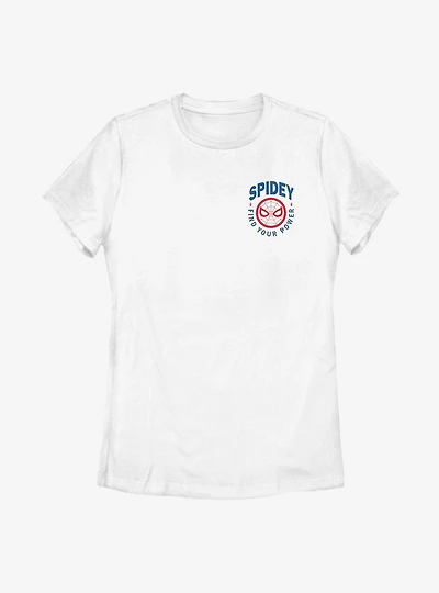 Marvel Spider-Man Spidey Faux Pocket Womens T-Shirt