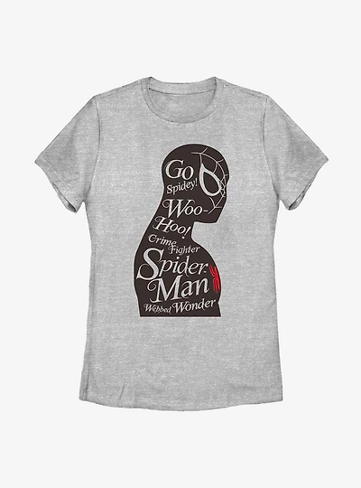 Marvel Spider-Man Silhouette Womens T-Shirt