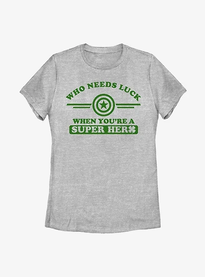 Marvel Captain America Clover Collegiate Womens T-Shirt