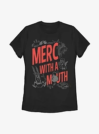 Marvel Deadpool Sketchy Merc Womens T-Shirt
