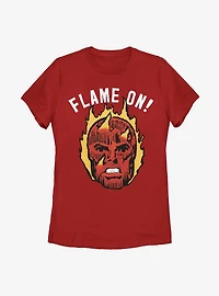 Marvel Fantastic Four Flame On Womens T-Shirt