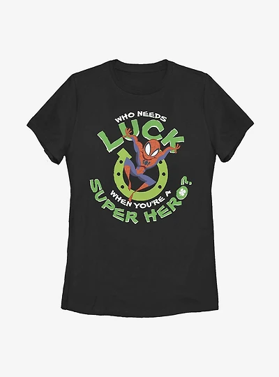 Marvel Spider-Man Super Spidey Luck Womens T-Shirt