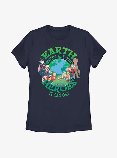 Marvel Avengers Earth Needs Heroes Womens T-Shirt