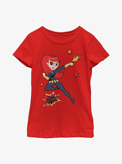 Marvel Black Widow Birthday Youth Girls T-Shirt