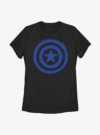 Marvel Captain America Woodcut Cap Womens T-Shirt